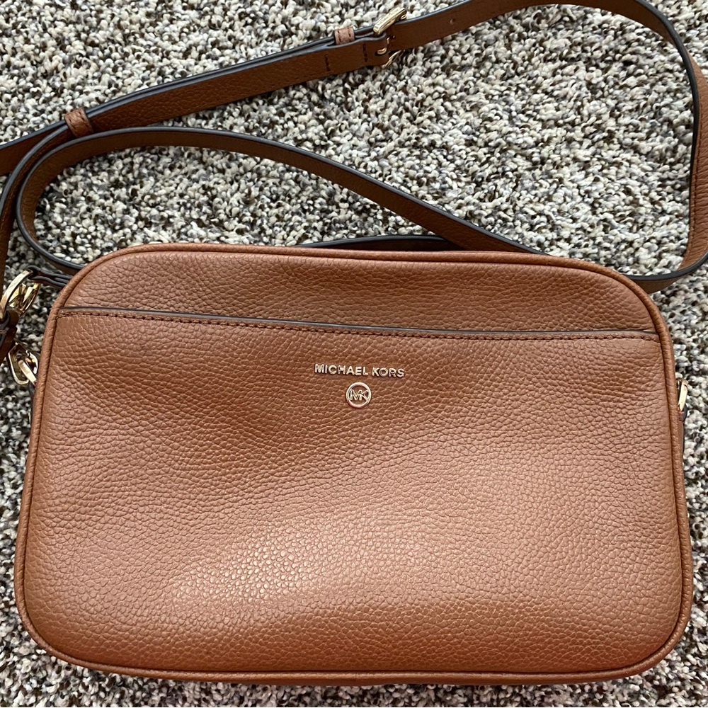 Michael Kors Tan Leather Crossbody Bag
